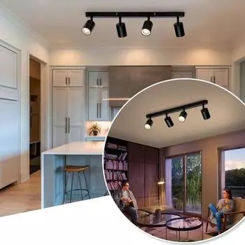 GU10 Потолочный подвесной светильник Светодиодное точечное освещение для гостиной Декор Кухня Регулируемый угол наклона Люстра Светодиодный трековый потолочный светильник No GU10 Bulb