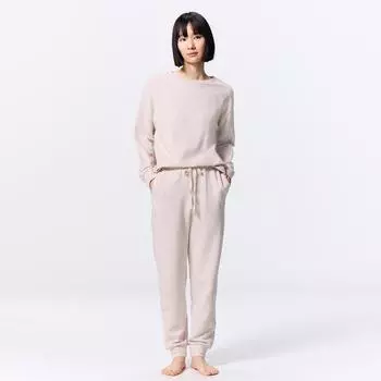 Gu By Uniqlo Мягкий эластичный комплект для отдыха с длинными рукавами и длинными брюками 03 GRAY/XS