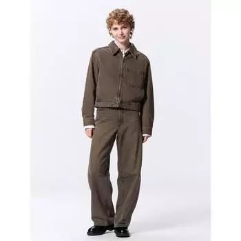 Gu By Uniqlo Barrel Leg Jeans Standard Length 71.0 To 75.0 Cm Can Be Set Up 37 BROWN/XS