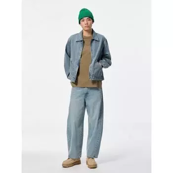 Gu By Uniqlo Barrel Leg Jeans Standard Length 71.0 To 75.0 Cm 62 BLUE/27inch