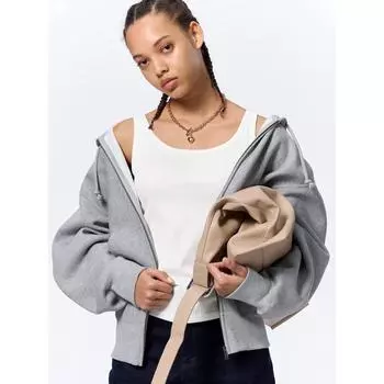 Gu By Uniqlo Bra Feel ребристый топ 01 OFF WHITE/XS