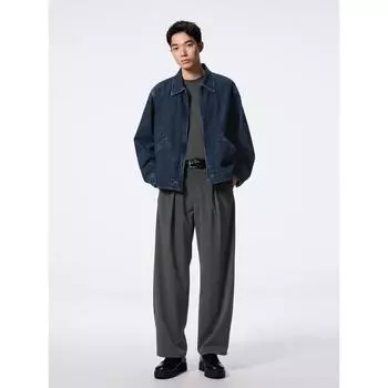 GU by Uniqlo Брюки-бочонки+ec Длина 79,0 см 08 DARK GRAY/XS