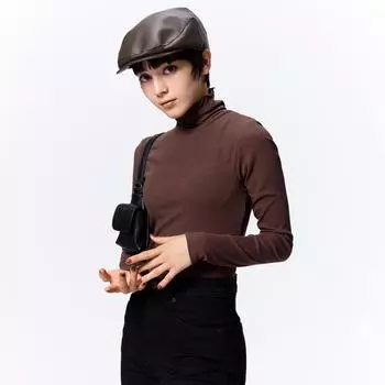 GU by Uniqlo Бюстгальтер Feel StreTch Ribbed TurTleneck T Длинный рукав Теплый +e 01 OFF WHITE/XS