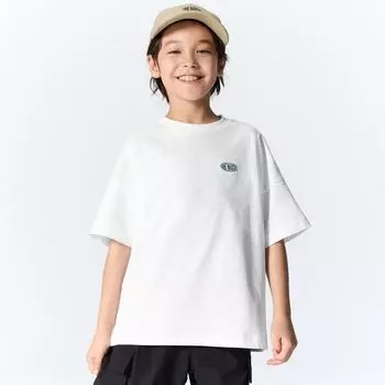 GU by Uniqlo ДЕТИ унисекс хлопок один конец футболка короткий рукав +EC
