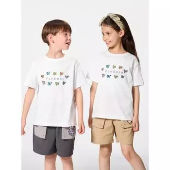 GU by Uniqlo Детский унисекс графический T покемон 01 OFF WHITE/110cm