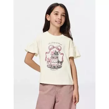 GU by Uniqlo Девушки Графические персонажи Sanrio 01 OFF WHITE/150cm