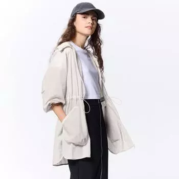 GU by Uniqlo Длинная толстовка с капюшоном UV Cut GA+E