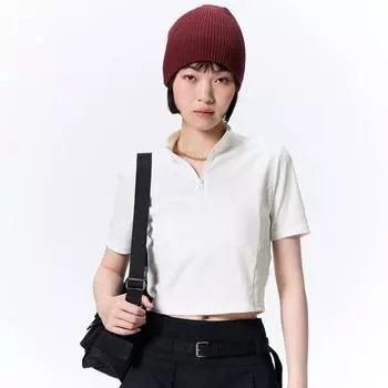 GU by Uniqlo Футболка с застежкой-молнией на половину длины