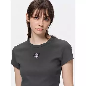 Gu By Uniqlo Graphic Mini T Sanrio characTers+e 08 DARK GRAY/S