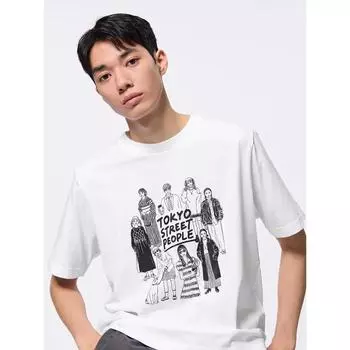 Gu By Uniqlo Graphic T Омияге Кунана +x 00 WHITE/XS