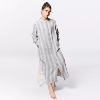 GU by Uniqlo Хлопковое пижамное платье с рукавами-конфетами и длинными рукавами +E