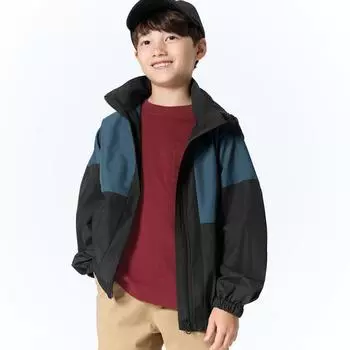 GU by Uniqlo KIDS унисекс двухцветный толстовка с капюшоном блузон