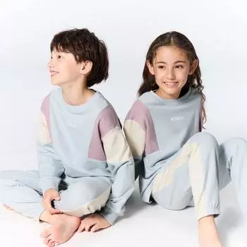 GU by Uniqlo KIDS унисекс хлопковый комплект для отдыха с переключателем 61 BLUE/150 cm