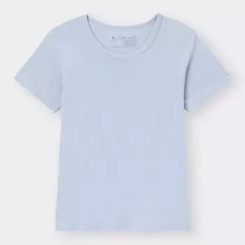 GU by Uniqlo KIDS унисекс, сухая хлопковая футболка с короткими рукавами +E 01 OFF WHITE/110 cm