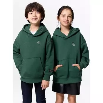 Gu By Uniqlo Kids Унисекс Тяжелая Толстовка С Капюшоном Гарри Поттер 59 DARK GREEN/100cm