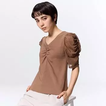 GU by Uniqlo Комбинация тканей T 5 минут рукав Z+E