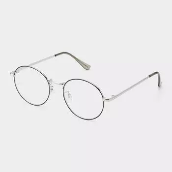 GU by Uniqlo круглые металлические очки с УФ-огранкой