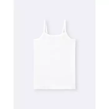 GU by Uniqlo Майка из сухого хлопка для девочек 01 OFF WHITE/100cm