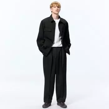 GU by Uniqlo мешковатые брюки с двумя подвернутыми деталями, стандартная длина от 71,0 до 75,0 см.
