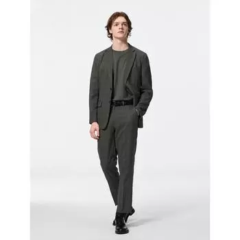 Gu By Uniqlo Моющиеся зауженные брюки в клетку Sw+e 39 DARK BROWN/XS