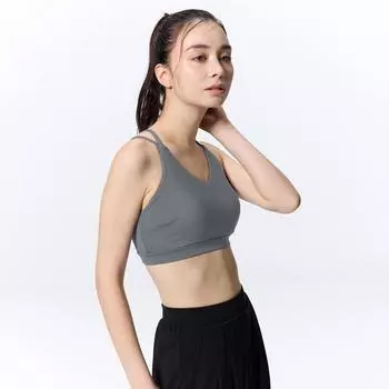 GU by Uniqlo Активный бюстгальтер с перекрестными бретелями Ga+e можно настроить 08 DARK GRAY/3XL