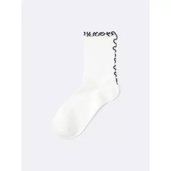 GU by Uniqlo Носки Mellow Crew+e 01 OFF WHITE/ONE SIZE