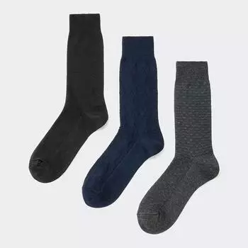 Gu By Uniqlo обычные носки 3p бизнес 80 MULTI PATTERN 1/2527cm