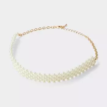 GU by Uniqlo pearl like choker