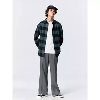 GU by Uniqlo Расклешенные брюки стандартной длины 73,5–77,5 см 06 GRAY/XS