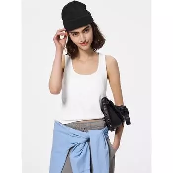 GU by Uniqlo Ребристая майка Us+ec 01 OFF WHITE/XS