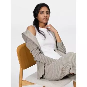 GU by Uniqlo Ребристый топ+e 34 BROWN/3XL