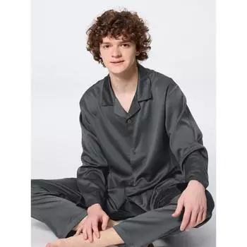 Gu By Uniqlo Satin Pajamas+x 07 GRAY/XS