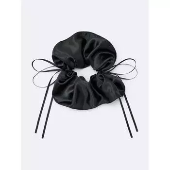 Gu By Uniqlo Satin Ribbon Scrunchies 09 BLACK/ONE SIZE