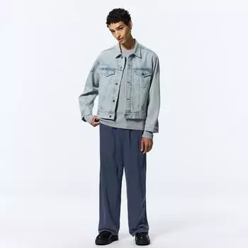 Широкие брюки Gu By Uniqlo Washed Sweat можно настроить 05 GRAY/XS