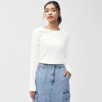 GU by Uniqlo Soft Warm Cropped T long sleeve Q+E
