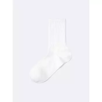 GU by Uniqlo Стильные сухие носки до щиколотки 01 OFF WHITE/2527cm