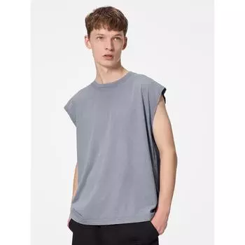 GU by Uniqlo Стираный безрукавный TQ 03 GRAY/XS