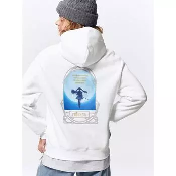 Gu By Uniqlo Sweat Pull Hoodie Frieren Beyond Journey S End 01 OFF WHITE/XS
