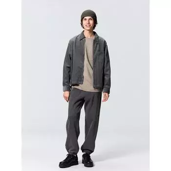 Gu By Uniqlo Теплые джинсовые стрейч широкие брюки+e 66 BLUE/XS