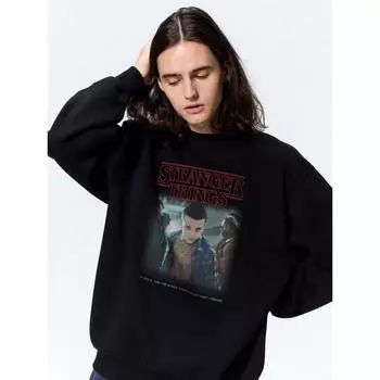 GU by Uniqlo Тяжелый свитер Stranger Things 09 BLACK/XS