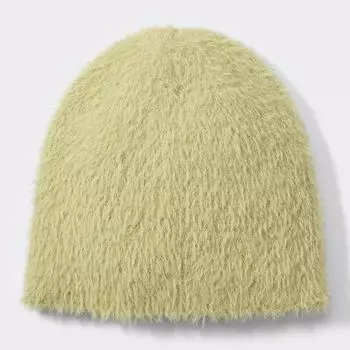 GU by Uniqlo Вязаная шапка из пряжи «Пух» 01 OFF WHITE/ONE SIZE