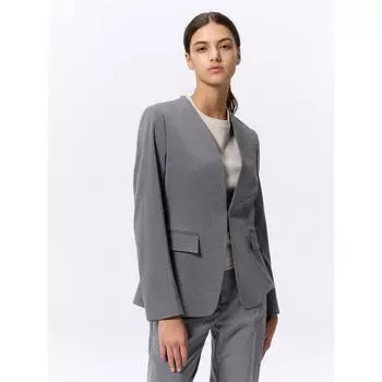 Gu By Uniqlo Washable Collarless Jacket Z+e 06 GRAY/XS