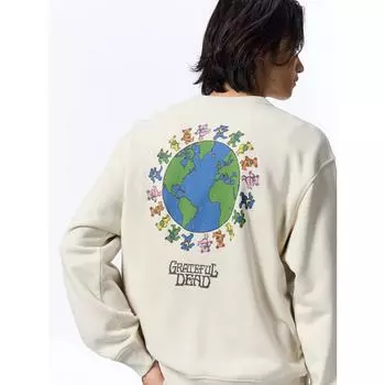Gu By Uniqlo Washed Sweatshirt Pullover Grateful Dead 30 NATURAL/XS