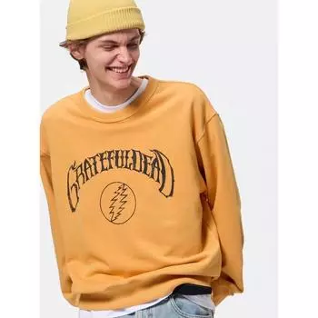 Gu By Uniqlo Washed Sweatshirt Pullover Grateful Dead 24 ORANGE/XS