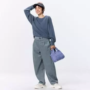 GU by Uniqlo вельветовые брюки-бочонки+EC короткие длина 68,0 см