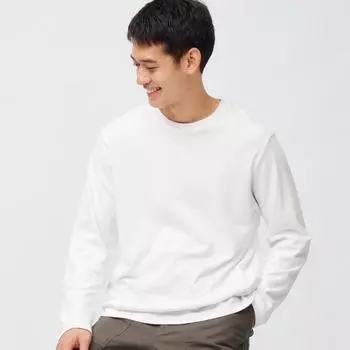 ГУ МЯГКИЙ ХЛОПОК С КРУГЛЫМ ВЫРЕЗОМ С ДЛИННЫМ РУКАВОМ