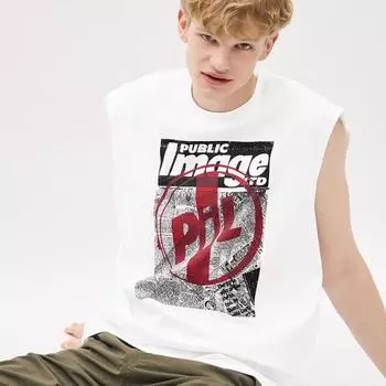 GU от Uniqlo без рукавов T MUSIC Public Image Ltd. 2