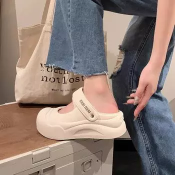 Gu Yun Дневник Солнечного острова ~ Летние новые уродливые милые туфли на толстой подошве с дышащей повседневной обувью Mary Jane для женщин 35