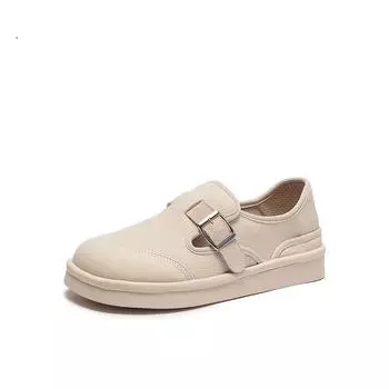 Gu Yun spring 2024 new women s ugly cute simple fashion casual shoes versatile temperament deep mouth single shoes women s shoes 35