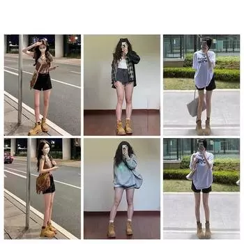 Gu Yunshu Autumn and Winter 2024 Martin Boots Women s Kick Not Bad Rhubarb Boots Thick-soled Fashion Outdoor Tooling Short Boots Tide 35 жёлтый